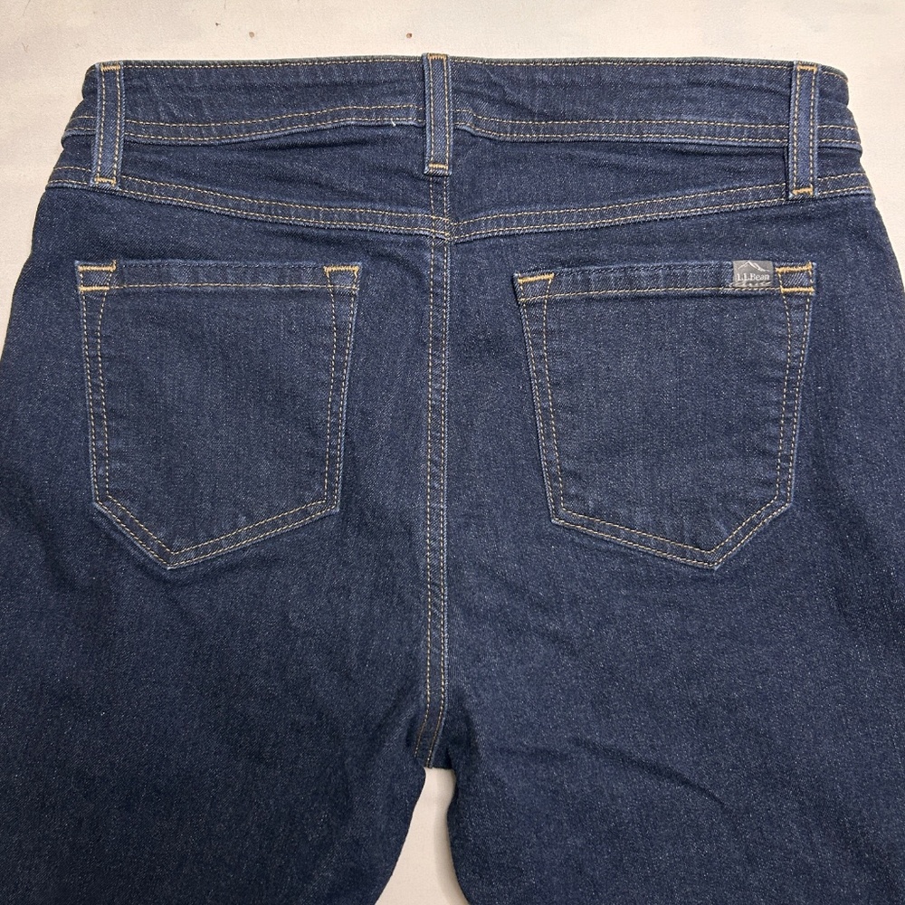 LL Bean Stretch Briar Jeans Womens 10 R Blue Denim Hunting Outdoor Workwear - Picture 8 of 14
